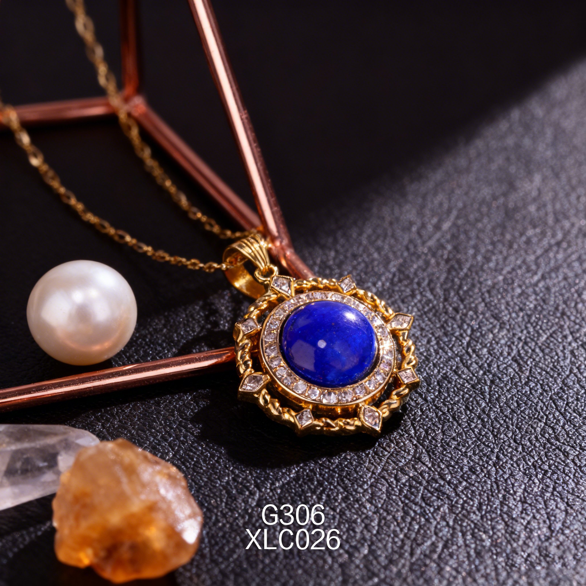 電鍍黃金 13mm 圓形小眾青金項鍊