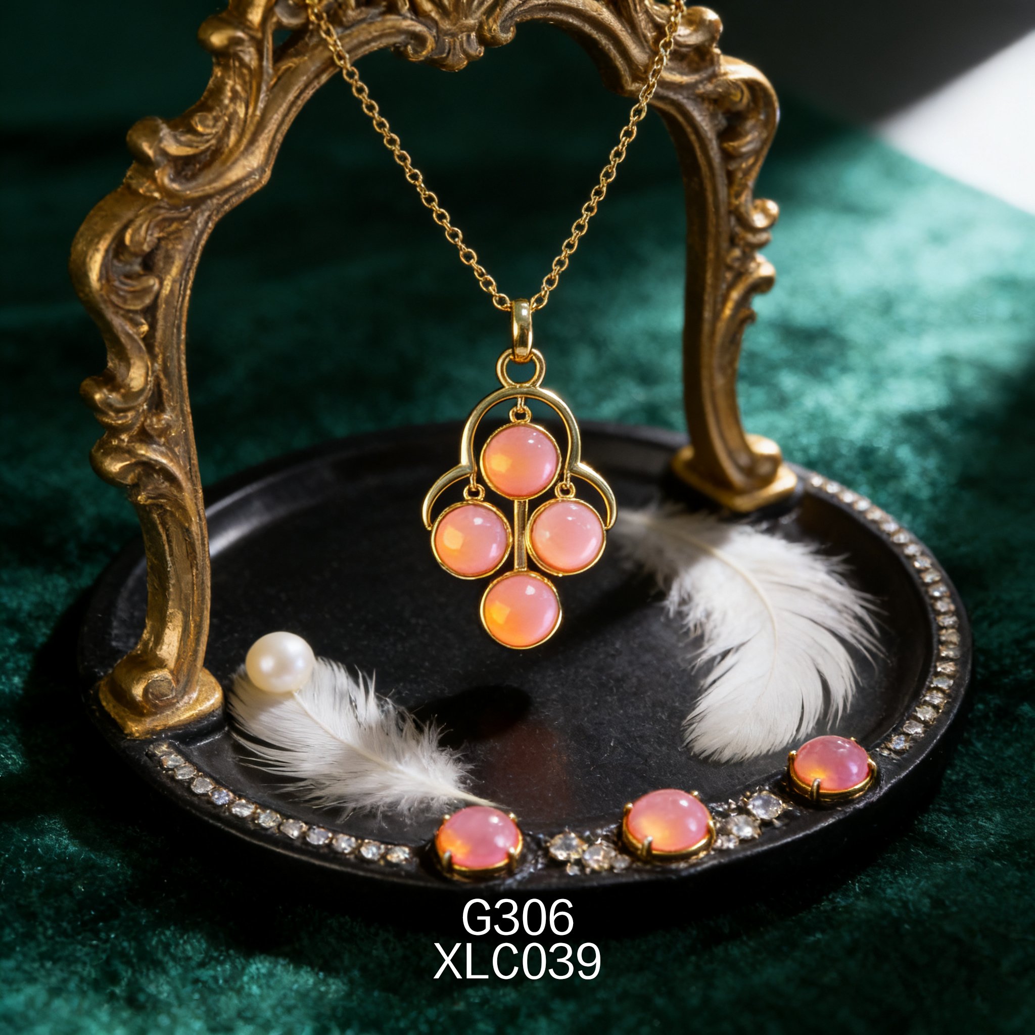 Gold-plated 6 x 3.5mm Abalone Necklace