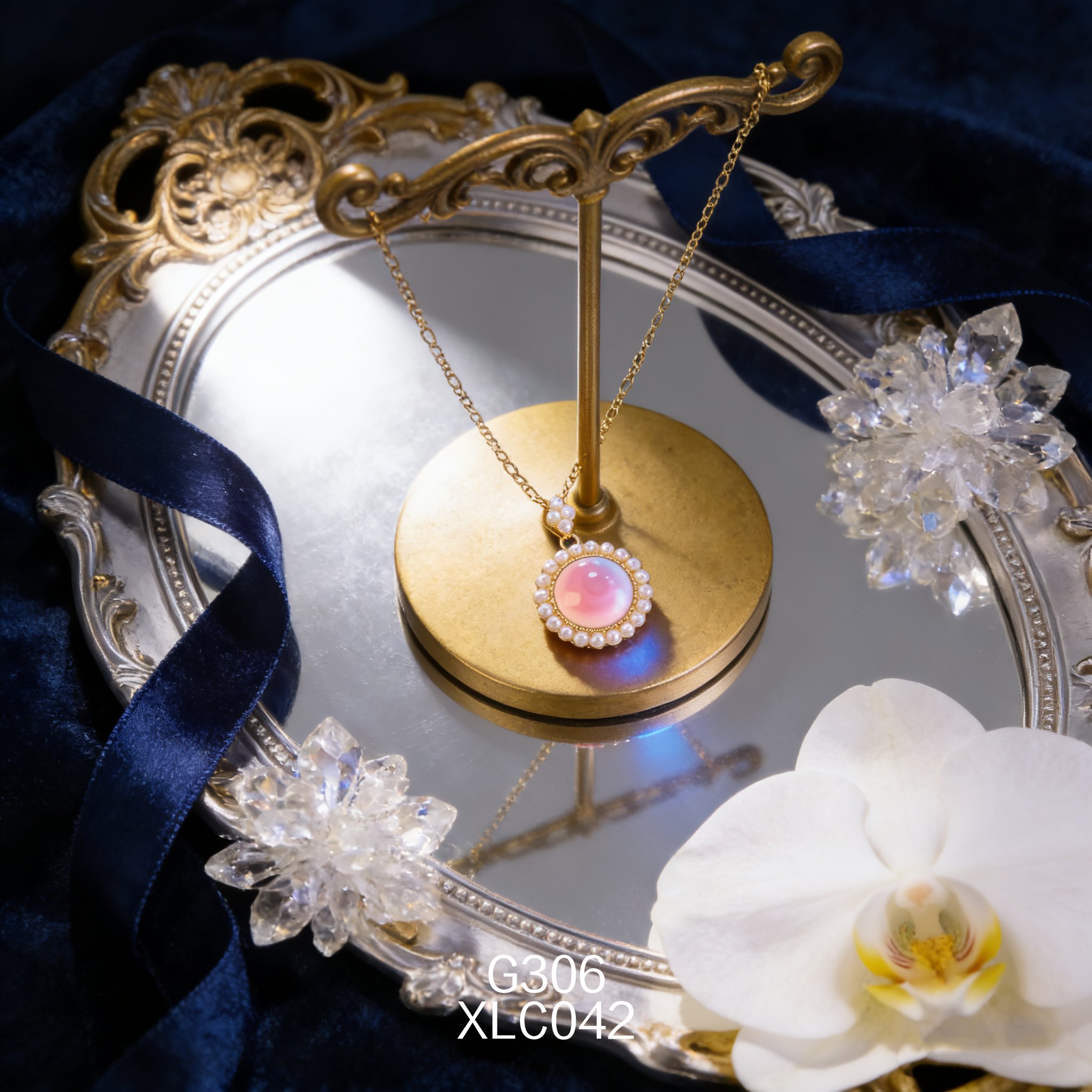 Collana placcata oro con Perla e Abalone 16mm