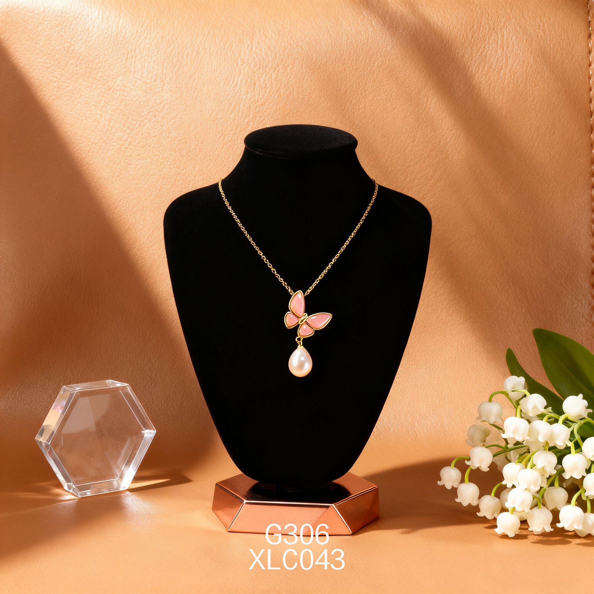 Collana placcata oro con Perla e Abalone