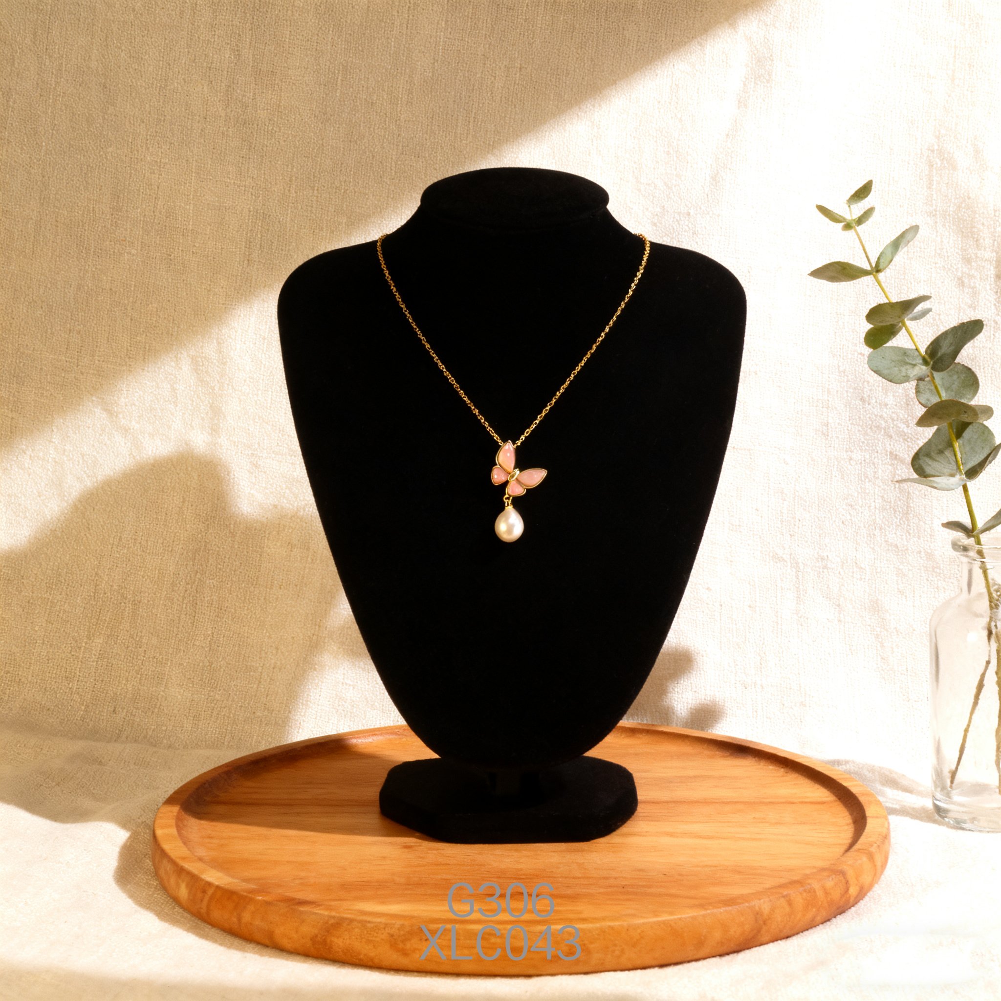 Collana placcata oro con Perla e Abalone