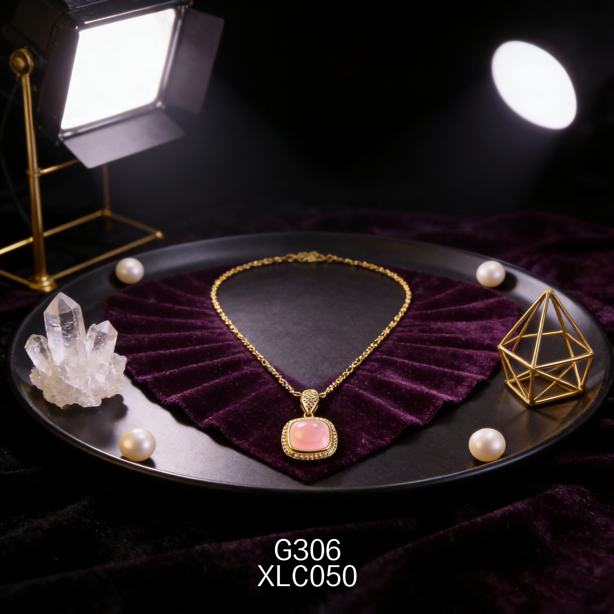 Collana placcata oro con Abalone Quadrato 11x11mm