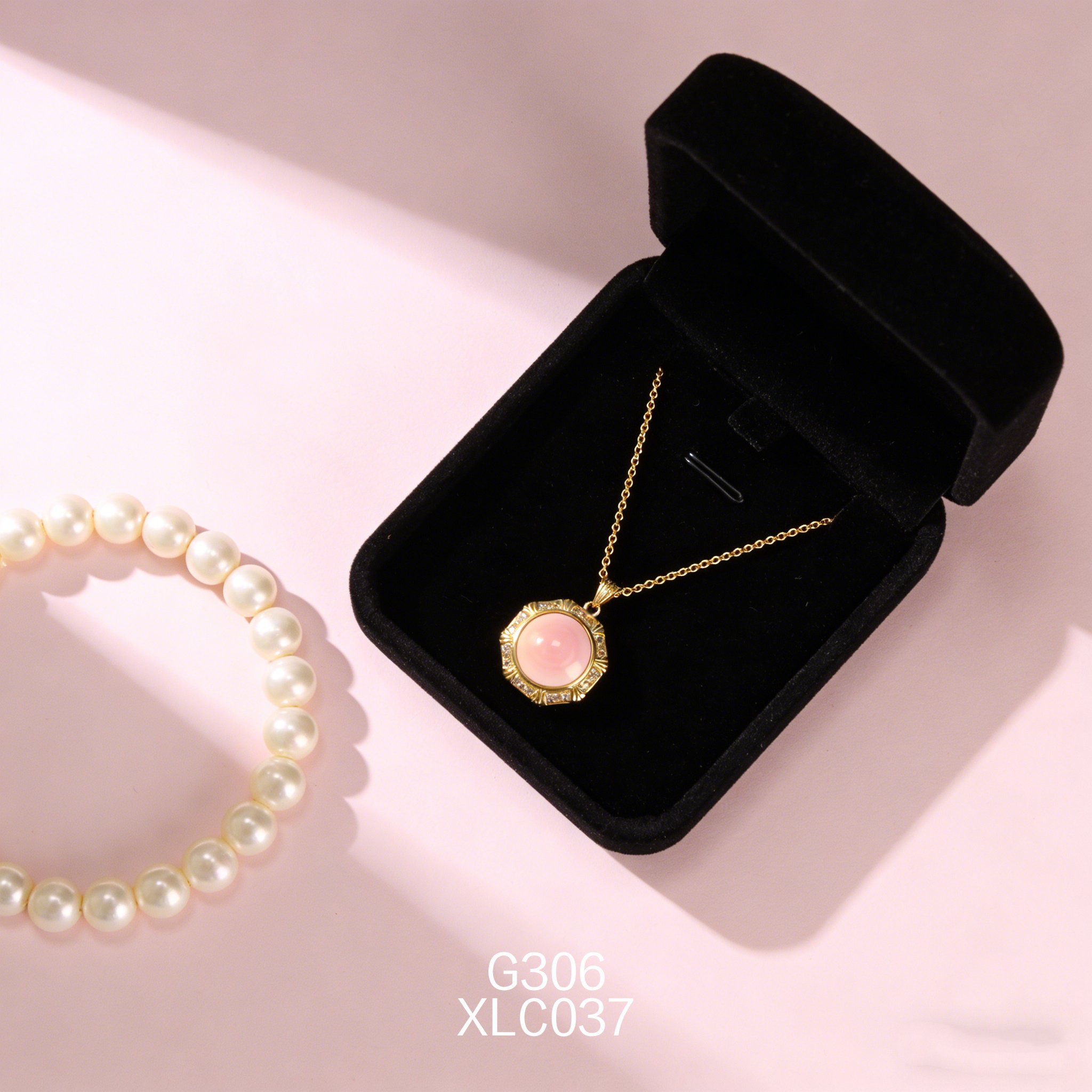 電鍍黃金 12.6mm 鋯石女皇貝項鍊