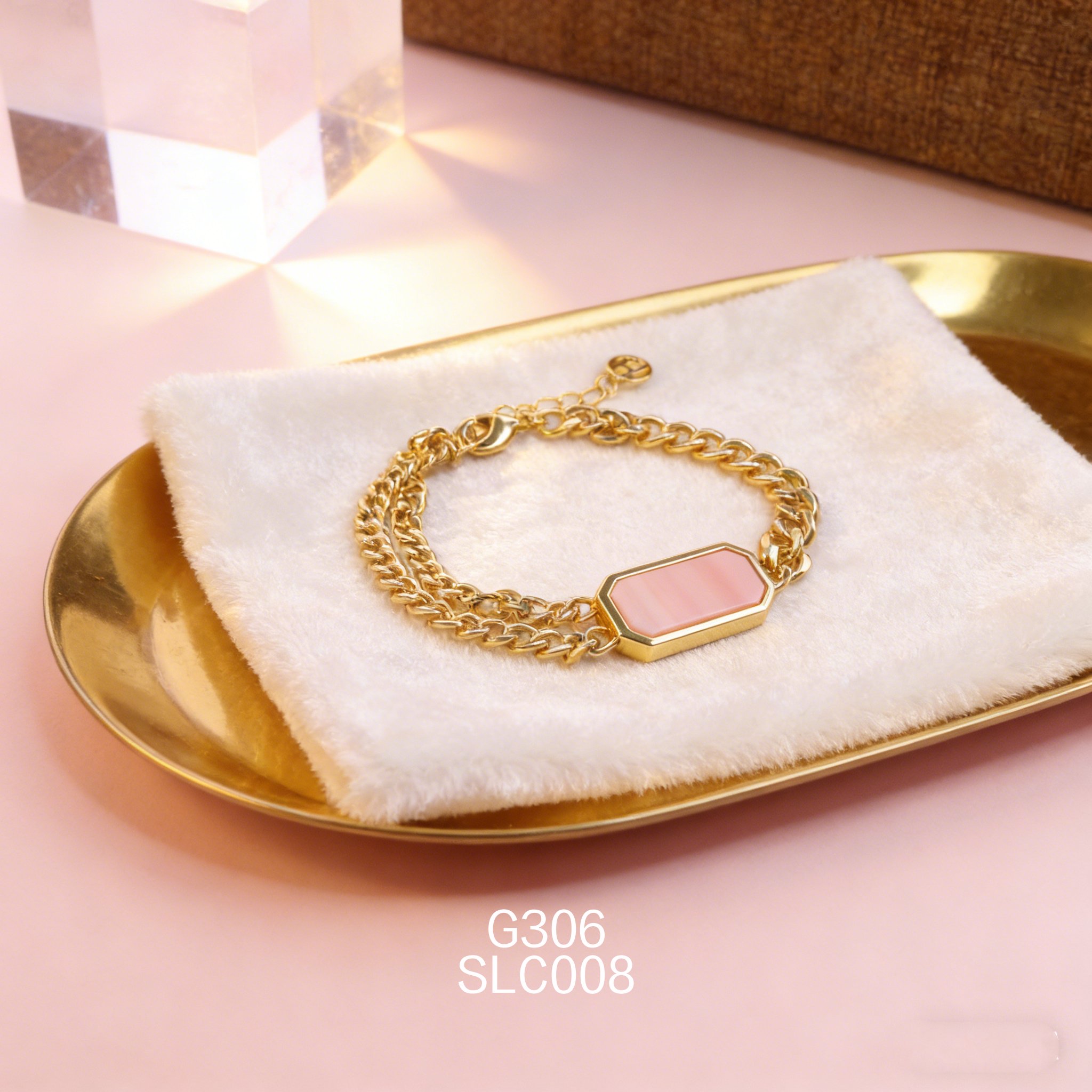 電鍍黃金女皇貝手鏈