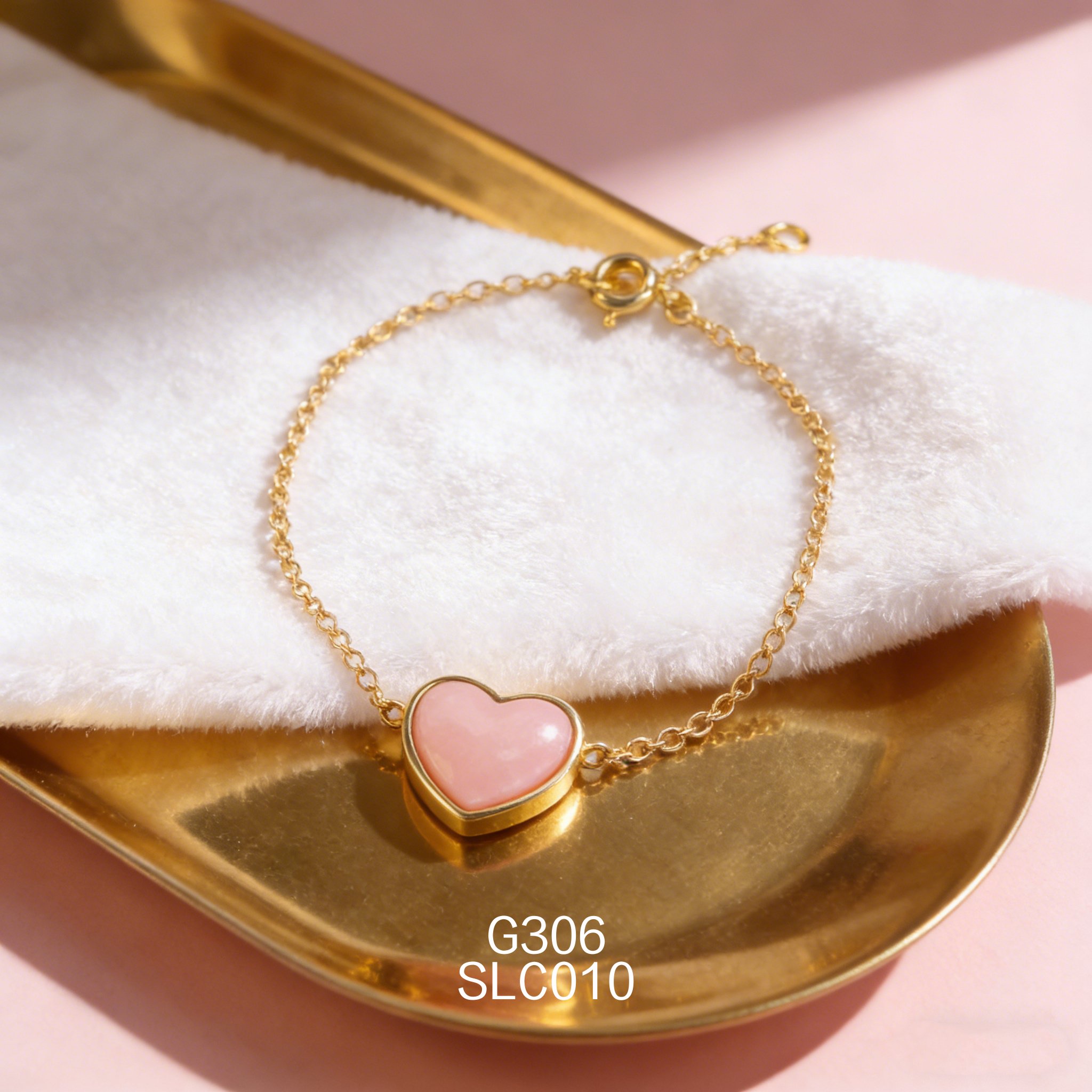 电镀黄金 3A 卜面女皇贝手链